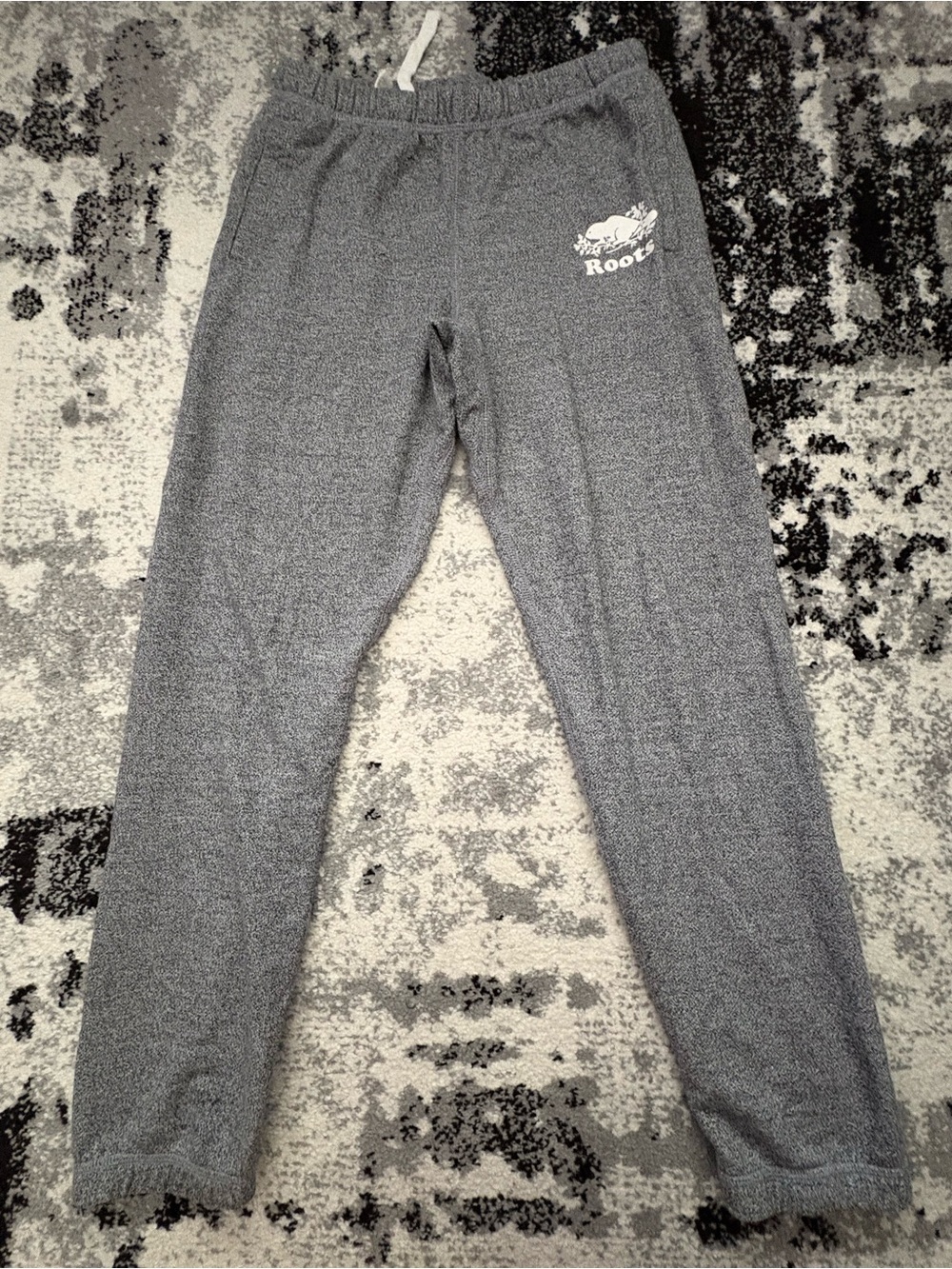 Roots Heather Gray Logo Joggers